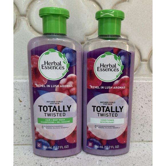 Herbal Essences Totally Twisted Shampoo AND Conditioner Defined Curls 11.7 Oz Ea - Picture 1 of 2